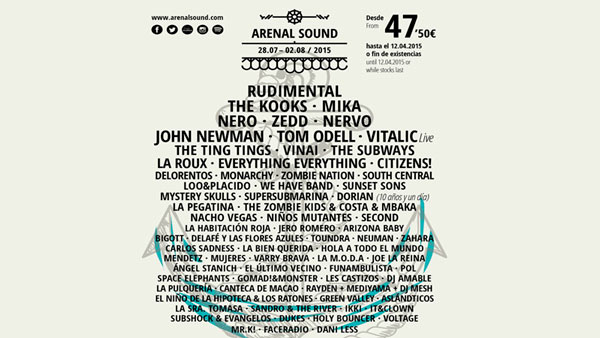 Nuevas confirmaciones para el Arenal Sound 2015