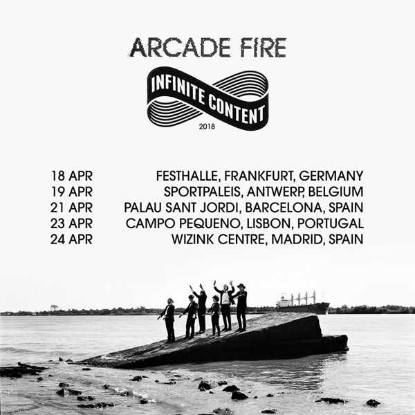 Arcade Fire announce new shows for April 2018 European Tour