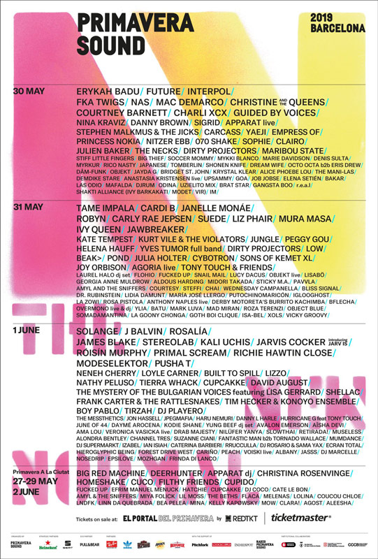 Primavera Sound announces 2019 lineup