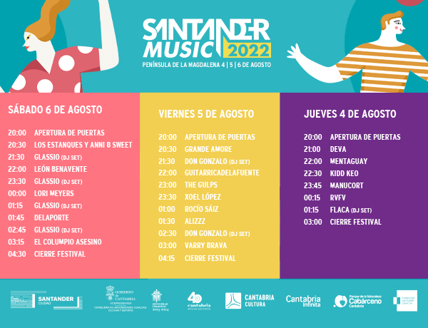 Santander Music 2022 presenta sus horarios finales