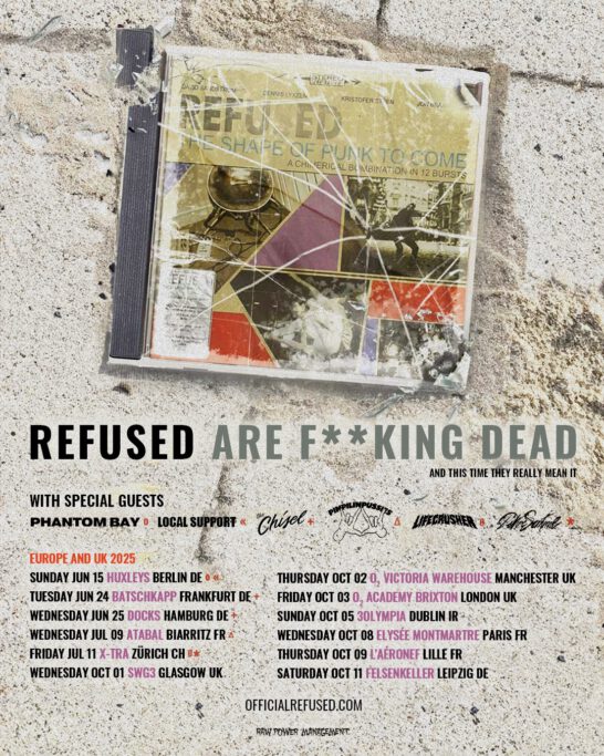 Refused Farewell Europe Tour 2025