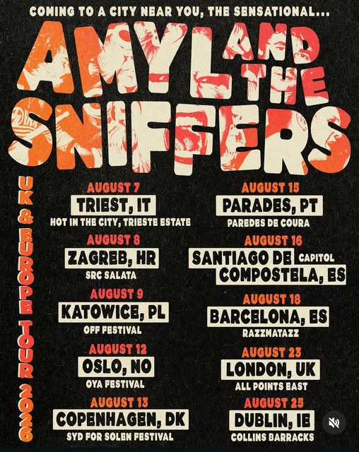 Amyl and the Sniffers European Tour 2026
