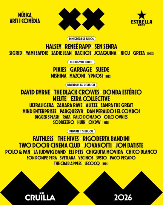 Cartel Cruïlla 2026