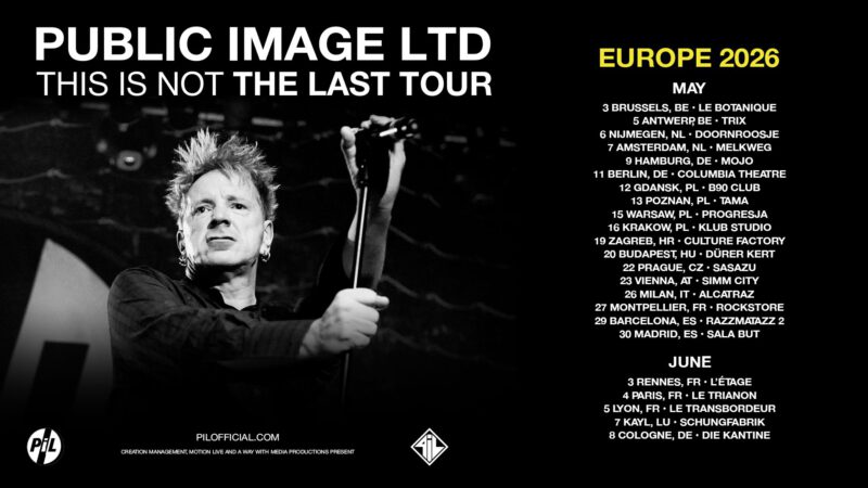 PiL European tour 2026