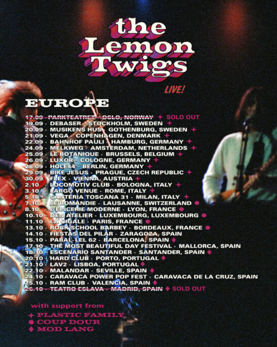 The Lemon Twigs European Tour 2026