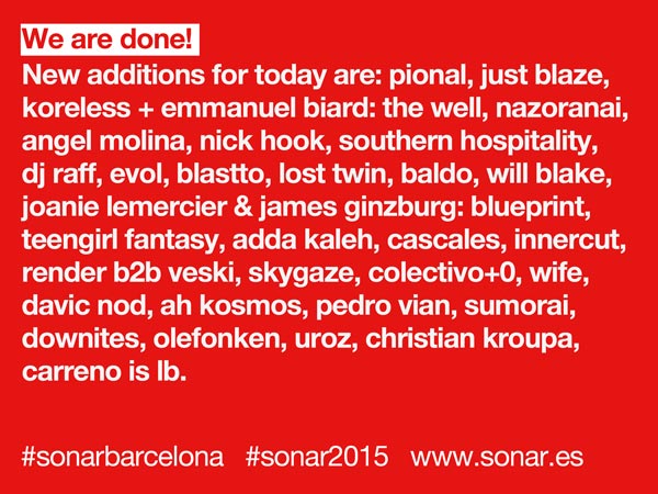 Sonar 2015 - Pional